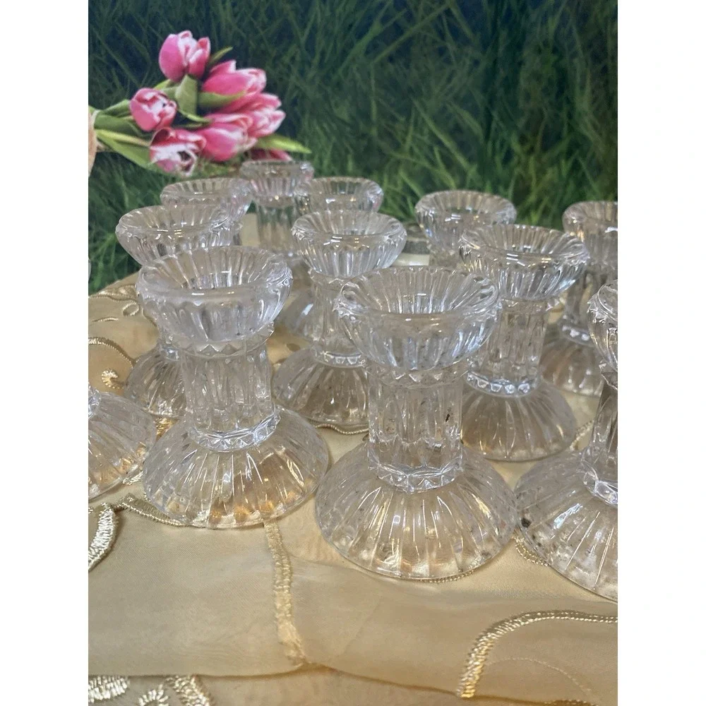 Fine ‎ Dual-Sided Candle Holders – HEAVY & Reversible Lot Of 12